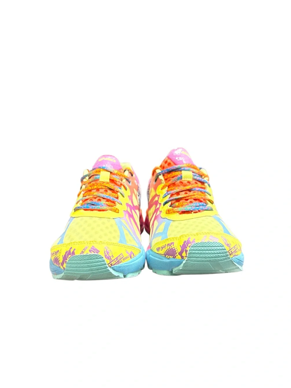 ASICS Women's Neon Multi-Color Athletic Running Shoes - Yellow Pink Orange Blue